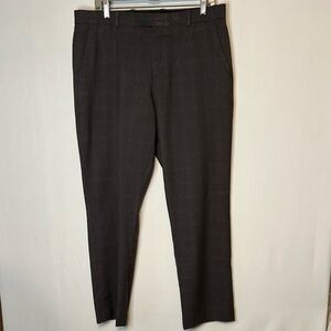 Perry Ellis Portfolio 34X30 Slim-Fit Pants Folio Flex Waistband Gray